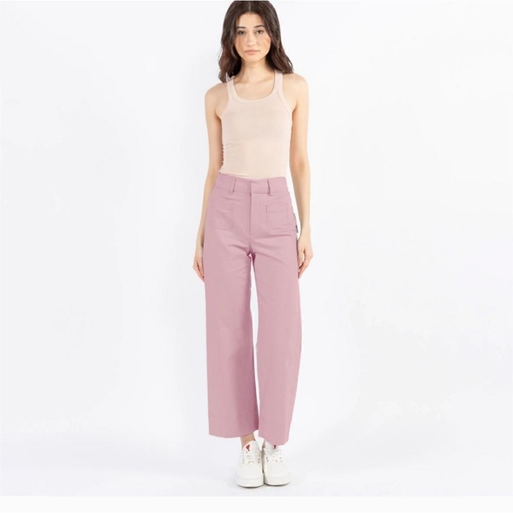 The Script Chiara Wide Leg High Rise Pants in Rose Size 8